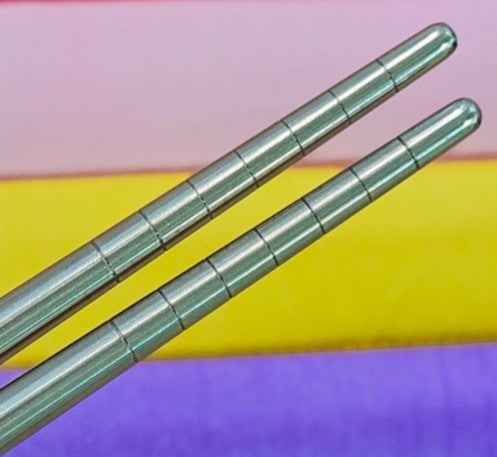 한국 전통 자수 젓가락 세트 - 쇠젓가락